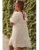 Summer dress tied at the back ekri FG591 - Online store - Boutique